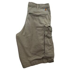 Carhartt Cargo Shorts Mens 36 Relaxed Fit Beige‎ Heavy Duty Grunge Work 103542